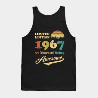 Made In May 1967 57 Years Of Being Awesome Vintage 57th Birthday Tank Top